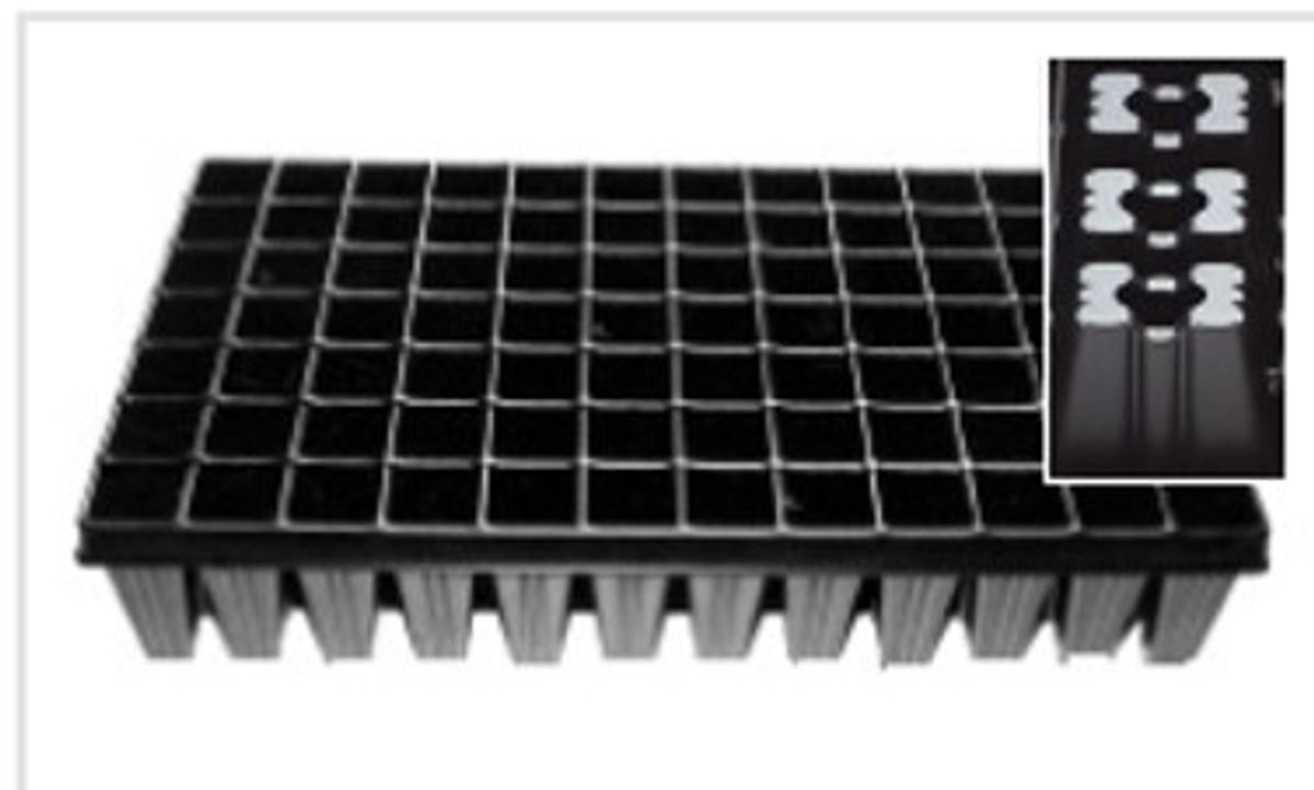 Såbrett QuickPot 84 hulls med underbrett og lokk